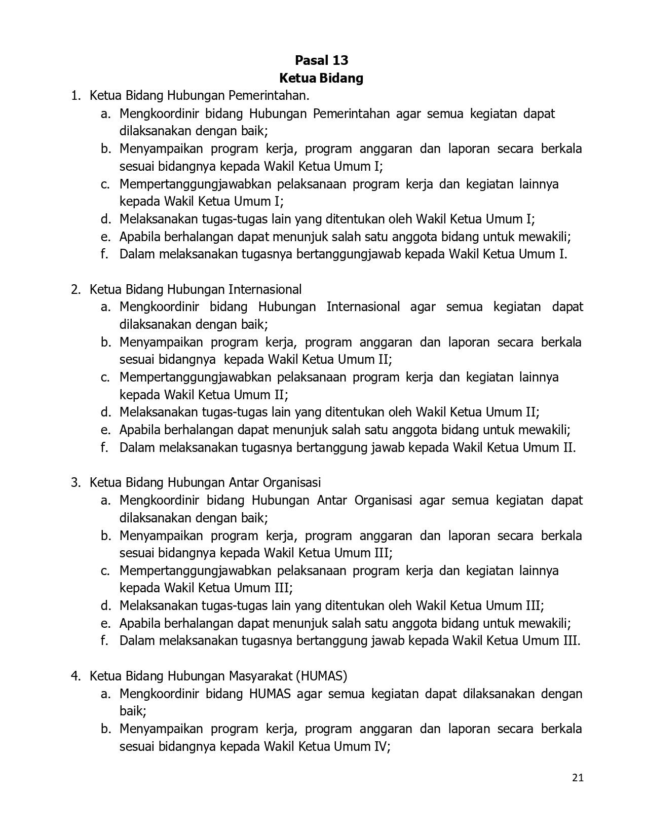 Peraturan Organisasi Arebi