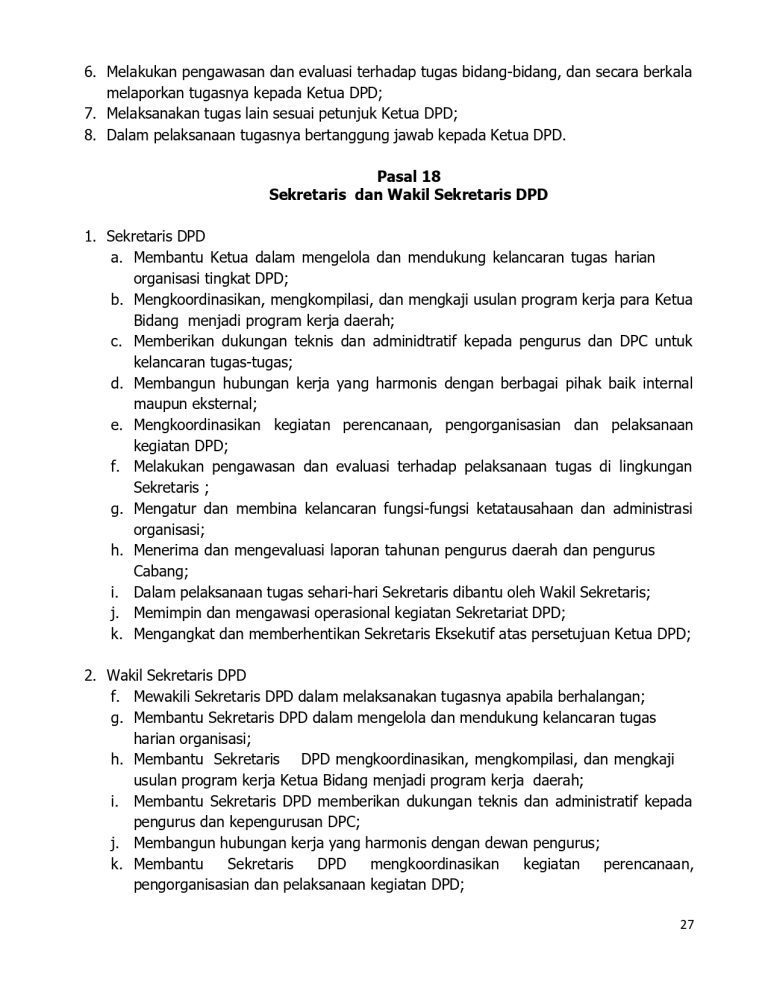 Peraturan Organisasi Arebi